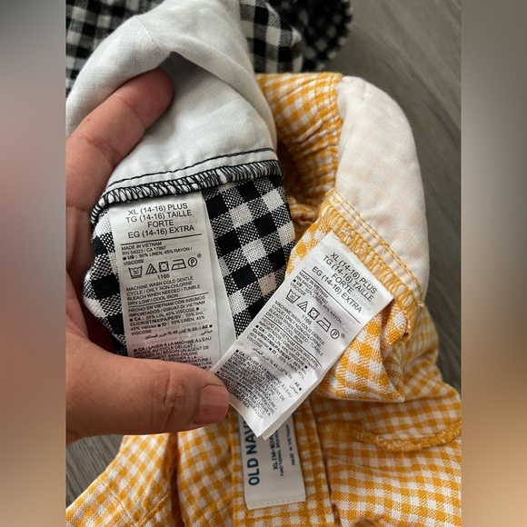 Old navy gingham linen blend shorts bundle - Picture 2 of 8